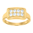10kt Yellow Gold Womens Cubic-Zirconia Fashion Ring