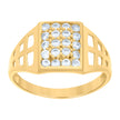 10kt Yellow Gold Womens Cubic-Zirconia Fashion Ring