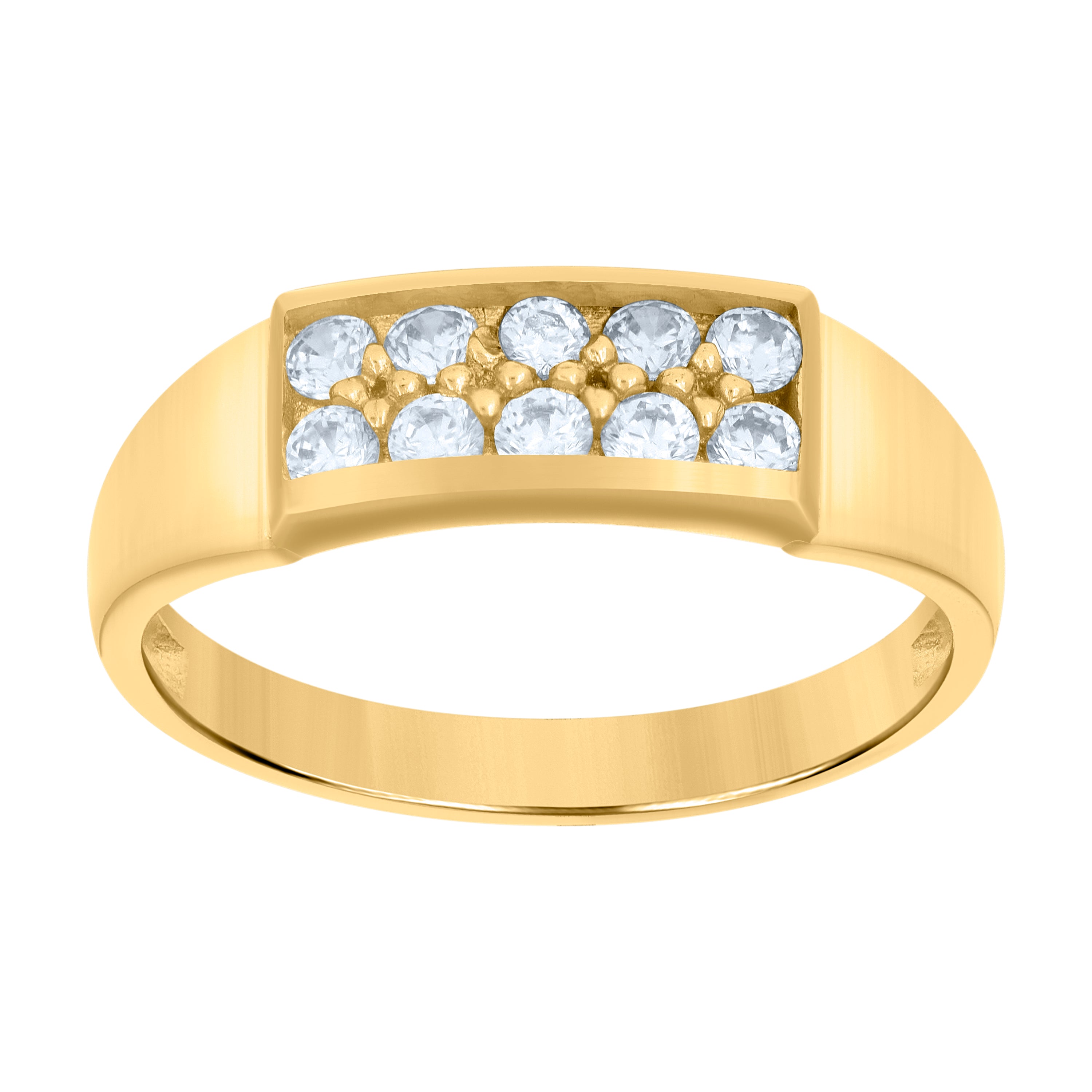 10kt Yellow Gold Baby Cubic-Zirconia Fashion Ring