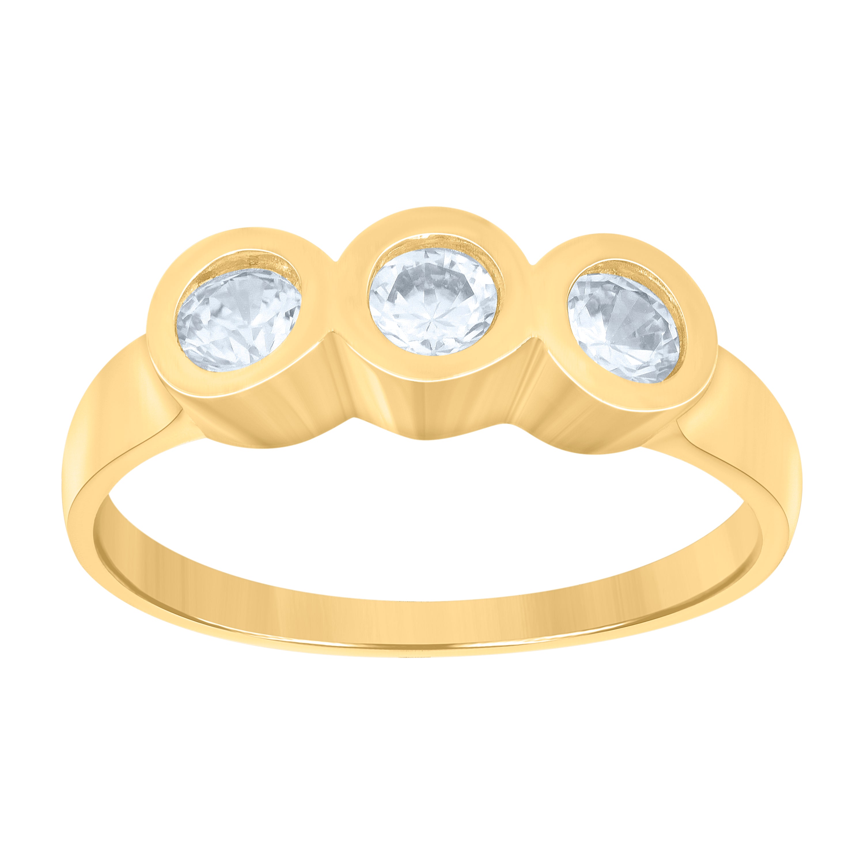 10kt Yellow Gold Baby Cubic-Zirconia Fashion Ring