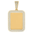 10kt Yellow Gold Unisex Cubic-Zirconia Photo Frame Charm Pendant