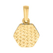 10kt Yellow Gold Womens Cubic-Zirconia Octagon Fashion Charm Pendant