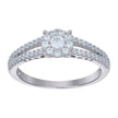 925 Sterling Silver Womens Cubic-Zirconia Engagement Ring Size 9 - SLV-118437