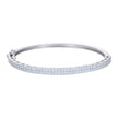 925 Sterling Silver Womens Cubic-Zirconia Fashion Bangle