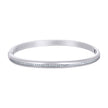 925 Sterling Silver Womens Cubic-Zirconia Fashion Bangle