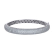 925 Sterling Silver Womens Cubic-Zirconia Fashion Bangle