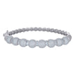 925 Sterling Silver Womens Cubic-Zirconia Fashion Bangle