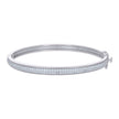 925 Sterling Silver Womens Cubic-Zirconia Fashion Bangle