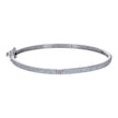 925 Sterling Silver Womens Cubic-Zirconia Fashion Bangle