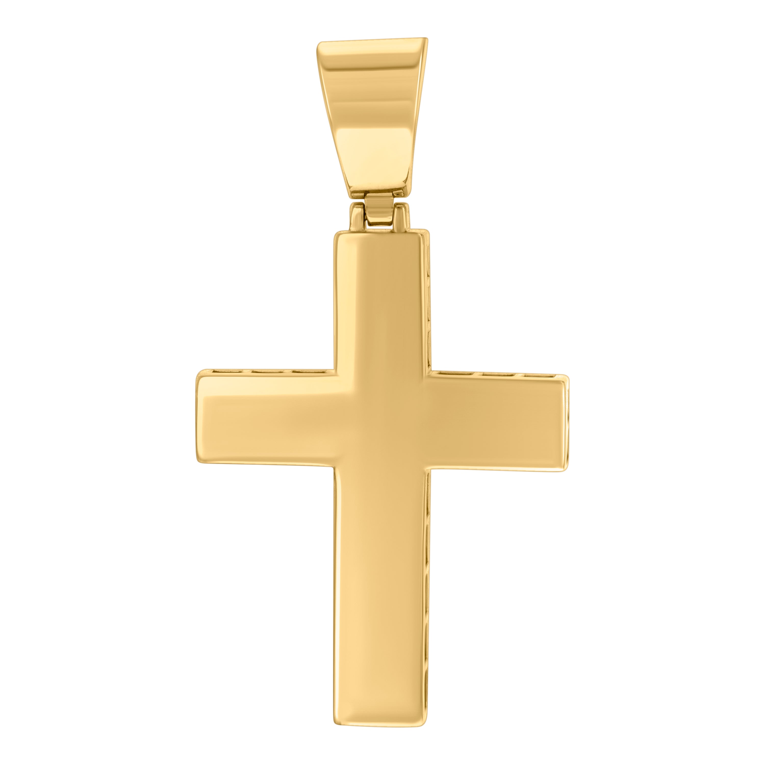 925 Sterling Silver Yellow-tone Mens Cross Religious Charm Pendant