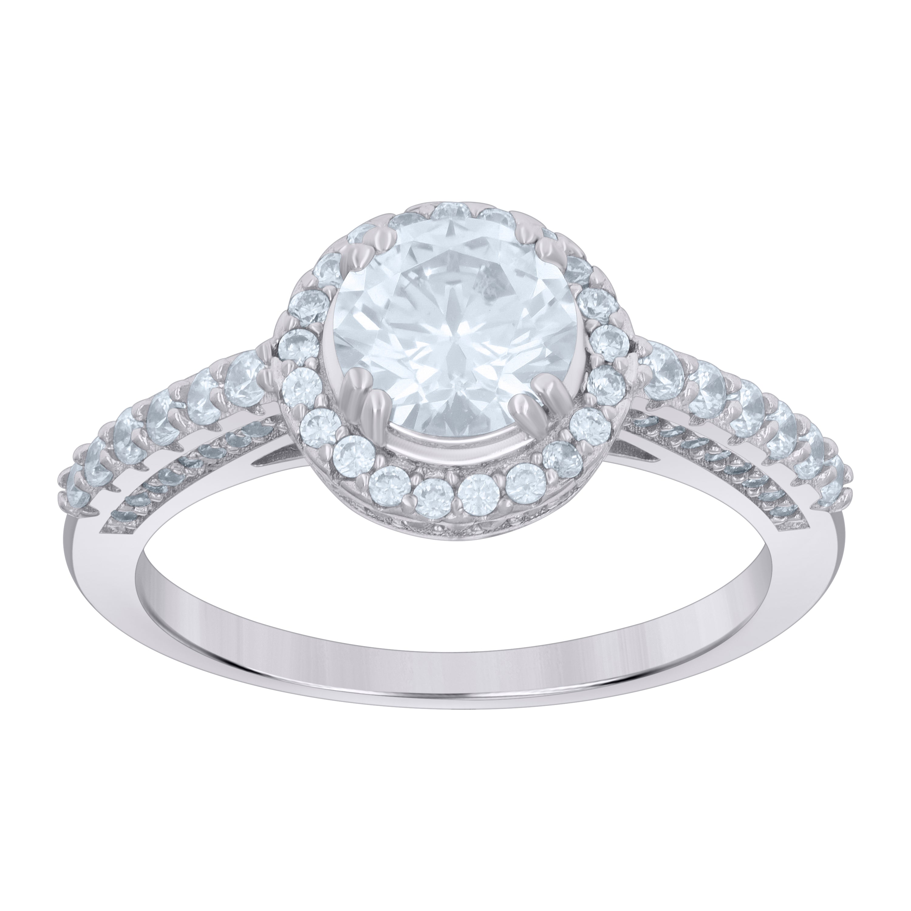 925 Sterling Silver Womens Cubic-Zirconia Fashion Ring Size 6 - SLV-118930