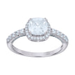 925 Sterling Silver Womens Cushion-cut Round Cubic-Zirconia Fashion Ring Size 7 - SLV-118937