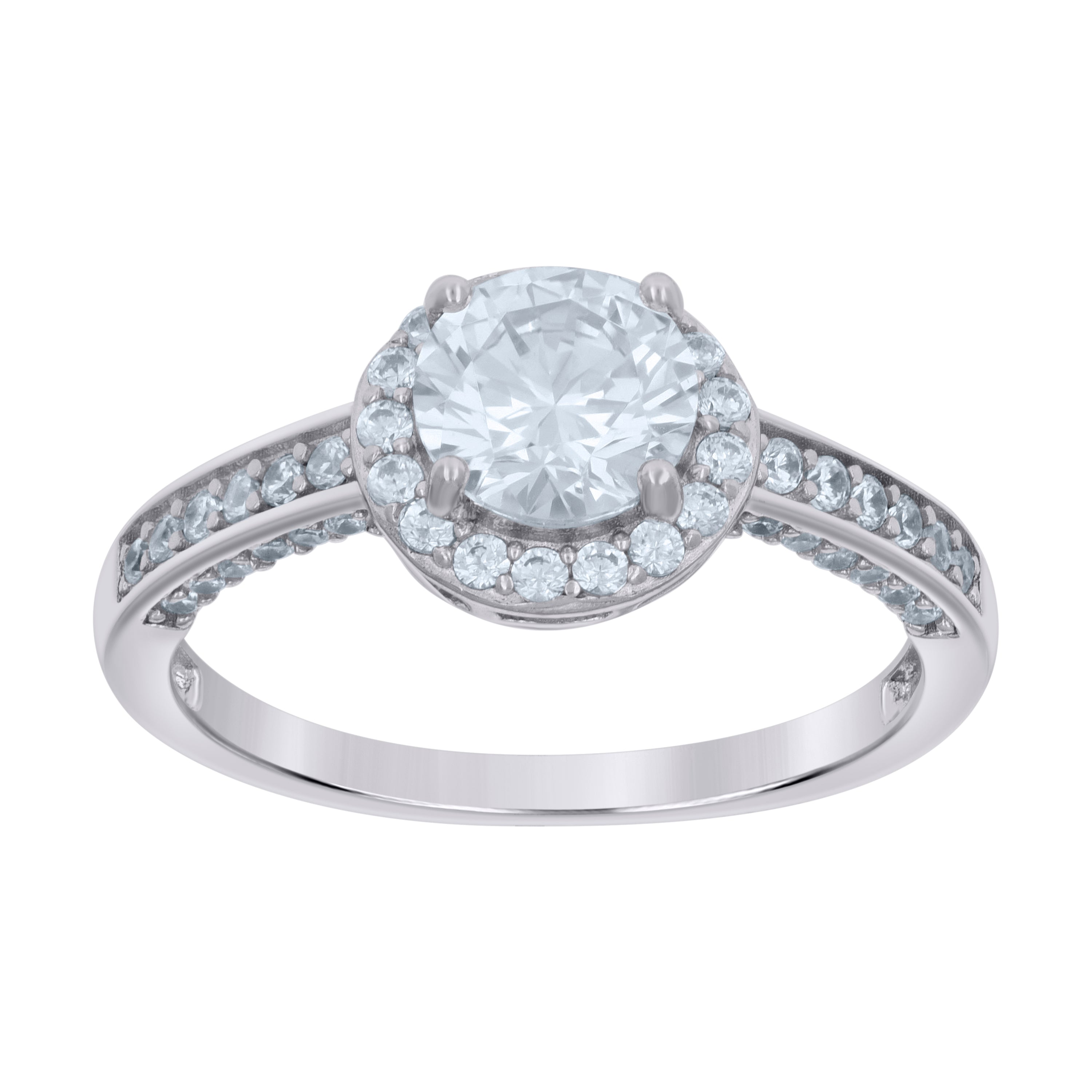 925 Sterling Silver Womens Cubic-Zirconia Fashion Ring Size 7 - SLV-118943