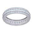 925 Sterling Silver Womens Princess-cut Round Cubic-Zirconia Fashion Ring Size 6