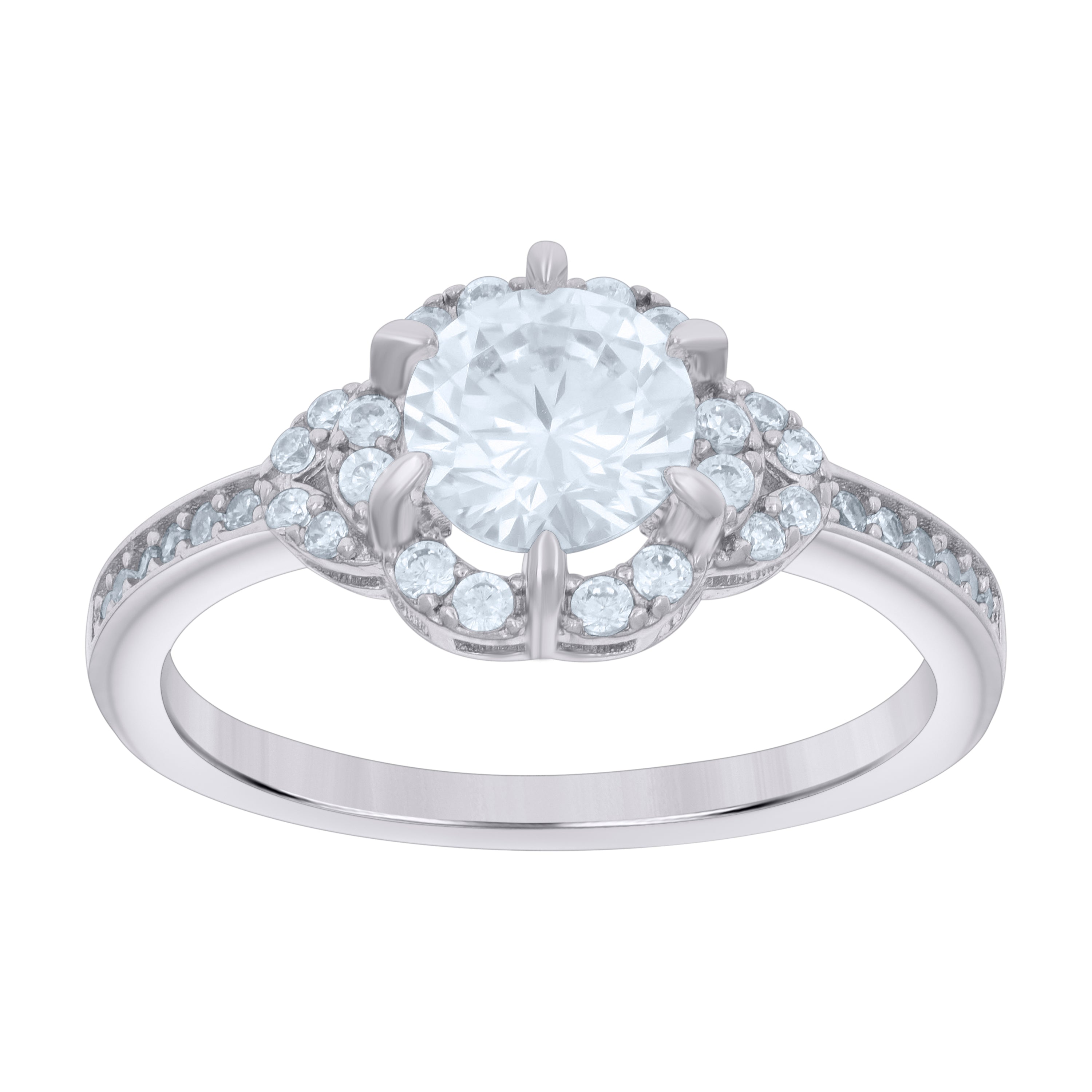 925 Sterling Silver Womens Cubic-Zirconia Fashion Ring Size 8 - SLV-118980