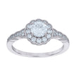 925 Sterling Silver Womens Cubic-Zirconia Flower Fashion Ring Size 9 - SLV-118987