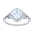 925 Sterling Silver Womens Cushion-cut Round Cubic-Zirconia Fashion Ring Size 8 - SLV-118997
