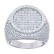 925 Sterling Silver Mens Cubic-Zirconia Fashion Ring Size 8