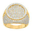 925 Sterling Silver Yellow-tone Mens Cubic-Zirconia Fashion Ring Size 12 - SLV-119112