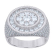 925 Sterling Silver Mens Cubic-Zirconia Fashion Ring Size 11 - SLV-119129