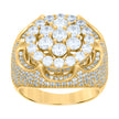 925 Sterling Silver Yellow-tone Mens Cubic-Zirconia Fashion Ring Size 11 - SLV-119159