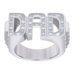 925 Sterling Silver Mens Cubic-Zirconia DAD Fashion Ring Size 10 - SLV-119164