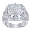 925 Sterling Silver Mens Cubic-Zirconia Fashion Ring Size 8