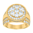925 Sterling Silver Yellow-tone Mens Cubic-Zirconia Fashion Ring Size 11 - SLV-119211