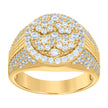 925 Sterling Silver Yellow-tone Mens Cubic-Zirconia Fashion Ring Size 11 - SLV-119271