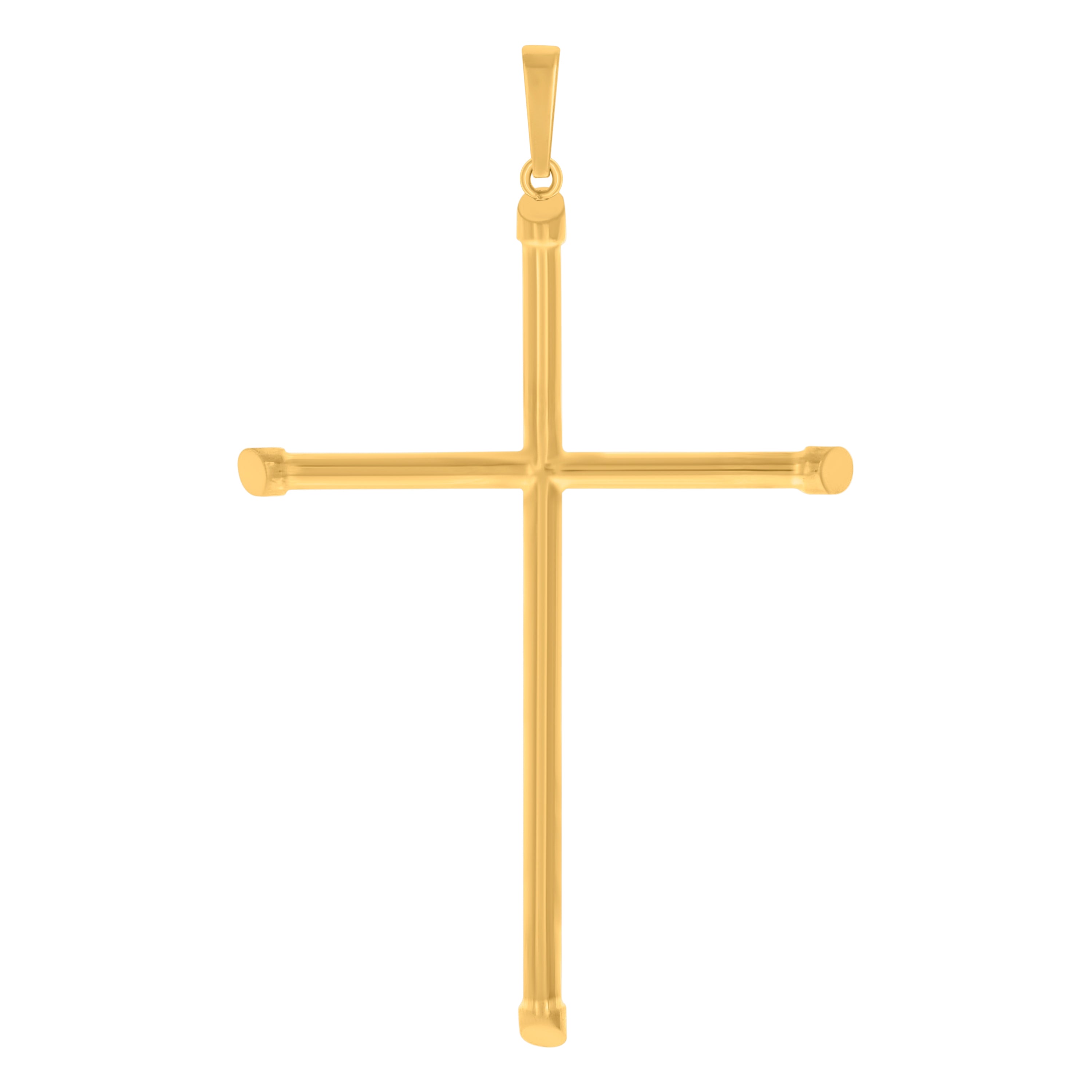 10kt Yellow Gold Mens Cross Religious Charm Pendant