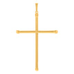 10kt Yellow Gold Mens Cross Religious Charm Pendant
