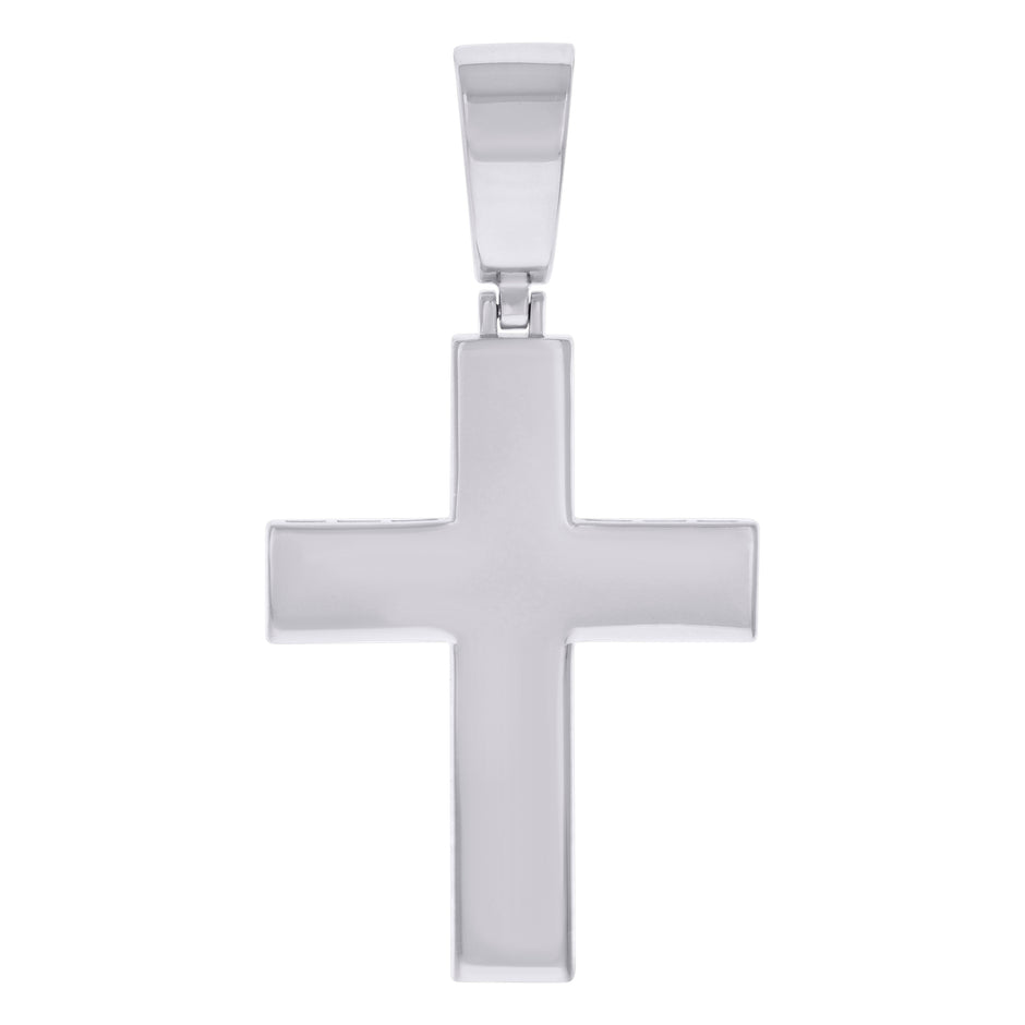 925 Sterling Silver Mens Cross Religious Charm Pendant