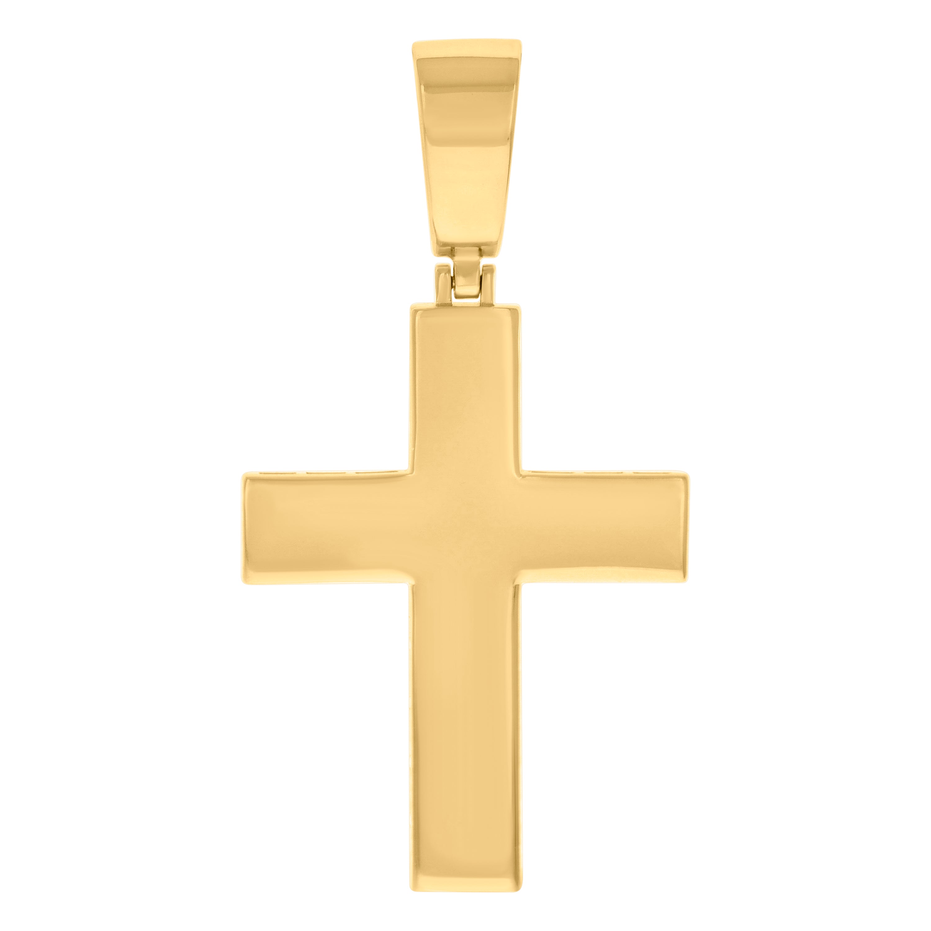 925 Sterling Silver Yellow-tone Mens Cross Religious Charm Pendant
