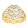 10kt Yellow Gold Mens Cubic-Zirconia Fashion Ring 
