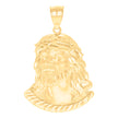 10kt Yellow Gold Mens Jesus Religious Charm Pendant