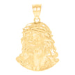 10kt Yellow Gold Mens Jesus Religious Charm Pendant