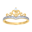 14kt Two-tone Gold Womens Cubic-Zirconia 15 Quinceanera Ring 