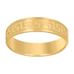 14kt Yellow Gold Mens Greek Key Beveled Edge Wedding Band Ring 6mm Size 13