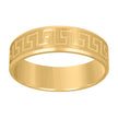 14kt Yellow Gold Mens Greek Key Beveled Edge Wedding Band Ring 7mm Size 13 - SLV-120503