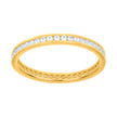 10kt Yellow Gold Womens Cubic-Zirconia Single Row CZ Eternity Band Ring 