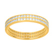 10kt Yellow Gold Womens Cubic-Zirconia Double Row CZ Eternity Band Ring 
