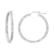 925 Sterling Silver Womens Twisted Hoop Earrings