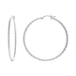 925 Sterling Silver Womens Twisted Hoop Earrings