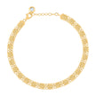 10kt Yellow Gold Womens Cubic-Zirconia Fashion Link Bracelet Size 8 Inches