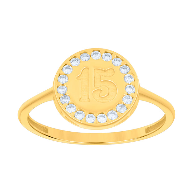 14Kt Gold Cz Ring