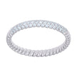 925 Sterling Silver Womens Round Cubic-Zirconia Twisted Engagement Ring S6 - SLV-121110