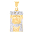 10kt Two-tone Gold Mens Jesus Religious Charm Pendant