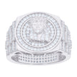 925 Sterling Silver Mens Cubic-Zirconia Jesus Religious Ring Size 12 - SLV-121607