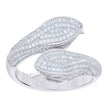 925 Sterling Silver Mens Cubic-Zirconia Snake Fashion Ring Size 12 - SLV-121617