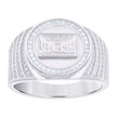 925 Sterling Silver Mens Cubic-Zirconia Last Supper Religious Ring Size 12 - SLV-121622